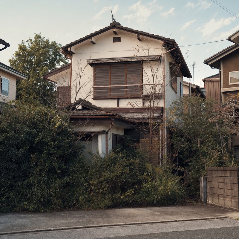 空き家になった家の外観